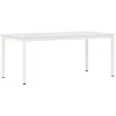 vidaXL Eettafel Wit 180 x 90 x 75 cm Massief grenenhout