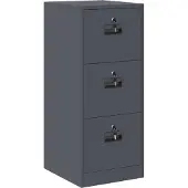 vidaXL Bestandkast Antraciet 44 x 50 x 106.5 cm Koudgewalst Staal