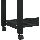vidaXL Keuken Trolley MONZA Zwart 84 x 40 x 88,5 cm Massief vurenhout