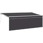 vidaXL Uitschuifbare luifel Antraciet 400 x 200 cm