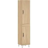 vidaXL Hoge kast 34,5x34x180 cm bewerkt hout sonoma eikenkleurig