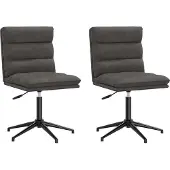vidaXL Eetkamerstoelen 2 st kunstleer zwart