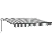 vidaXL Uitschuifbare luifel Antraciet 350 x 200 cm Stof
