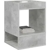 vidaXL Bijzettafel Beton Grijs 40 x 40 x 56 cm Bewerkt hout