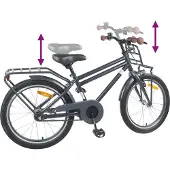 vidaXL Kinderfiets 20 Inch voor 6-11 jaar oud Donkergrijs