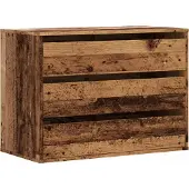 vidaXL Ladekast 80x41x58 cm bewerkt hout oud houtkleurig