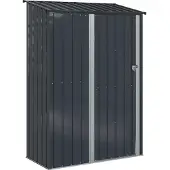 vidaXL Tuinhuisjes Antraciet 140,5 x 74 x 200 cm Metaal
