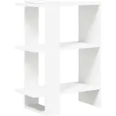 vidaXL Boekenplank 2-laags 52 x 25 x 71,5 cm Bewerkt hout Wit