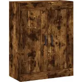vidaXL Hoge kast 69,5x34x180 cm bewerkt hout gerookt eikenkleurig