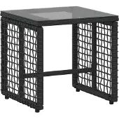 vidaXL Buitenmeubels set 5 st Zwart en Turkoois