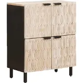 vidaXL Dressoir Witte Was Afwerking 60 x 33 x 75 cm Massief Mango Hout