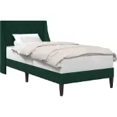 vidaXL Bedframe met hoofdeinde Donkergroen 90 x 190 cm Fluweel