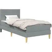 vidaXL Bedframe Lichtgrijs 80 x 200 cm Polyester