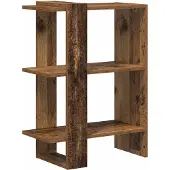 vidaXL Boekenplank 2-laags 52 x 25 x 71,5 cm Bewerkt hout Oudhout