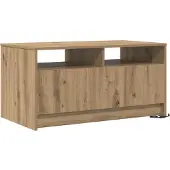 vidaXL Salontafel Ambachtelijk Eiken 90 x 50 x 45 cm Bewerkt hout