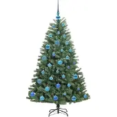 vidaXL Kunstmatige Hinged Kerstboom Groen 150 cm PVC en Metalen