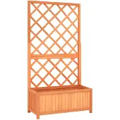 vidaXL Latwerkplantenbak 70x30x135 cm massief vurenhout bruin