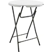 Garten - Statafel Wit KD - 80 x 110 cm - Wit & Kunststof - Inklapbaar & Stevig - Voor Feesten & Evenementen
