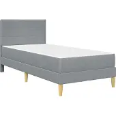 vidaXL Bedframe met matras Lichtgrijs 90 x 200 cm Polyester
