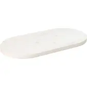 vidaXL Tafelblad ovaal 60x30x2,5 cm massief grenenhout wit