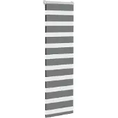 vidaXL Dubbele rolgordijn, donkergrijs, 45x100 cm, stofbreedte 40,9 cm, polyester