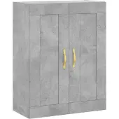 vidaXL Hoge kast 69,5x34x180 cm bewerkt hout betongrijs