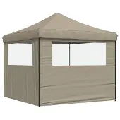 vidaXL Partytent 292 x 292 x 315 cm, taupekleurig, gemaakt van Oxford-stof