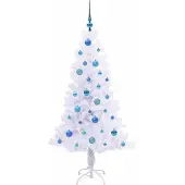 vidaXL Kunstkerstboom met 150 LED Wit 150 cm PVC en Staal