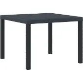 vidaXL Tuintafel, antraciet, 100 x 100 x 73 cm, polyrotan