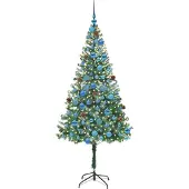 vidaXL Kunstkerstboom met 300 LED Groen 180 cm PVC en Staal