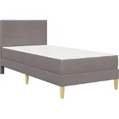 vidaXL Bedframe met matras Taupe 100 x 200 cm Polyester