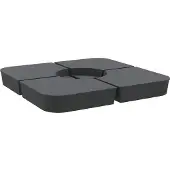 vidaXL 4-delige Set parasolvoeten voor kruisvoet parasol 100 kg PP