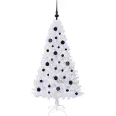 vidaXL Kunstkerstboom met 150 LED Wit 150 cm PVC en Staal
