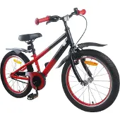 vidaXL Kinderfiets 22 Inch voor 7-12 jaar oud Rood en Zwart