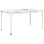 vidaXL Eettafel Wit 150 x 90 x 75 cm Massief grenenhout