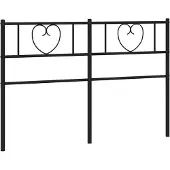 vidaXL Vervangend hoofdbord 120 cm metaal zwart