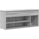 vidaXL Schoenenbank 102x30,5x45cm bewerkt hout grijs sonoma eikenkleur