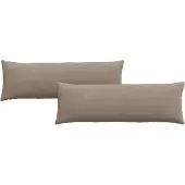 vidaXL Zitkussens 2 pcs Taupe 120 x 40 cm Stof