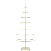 vidaXL Metalen kerstboom met standaard Goud 209 cm Poedercoated staal