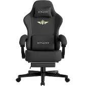 GTPLAYER - Gamingstoel Bureaustoel - Met 160° Verstelbare Rugleuning - Zwart Kunstleer