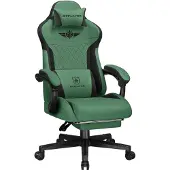 GTPLAYER - Gamingstoel Technische Stof - Met Lendensteun en Verlengde Rug - Groen