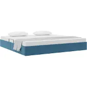 vidaXL Ottoman Bedframe met opslag Donkerblauw 200 x 200 cm Fluweel