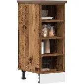 vidaXL Onderkast Riga 30x44,5x81,5 cm bewerkt hout oud houtkleurig