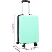 vidaXL Koffer met slot Mintgroen 34 x 23 x 55.5 cm ABS Kunststof