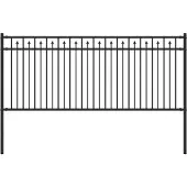 vidaXL Spike Hek BAARLO 200 x 130 cm Gepoedercoat staal Zwart