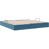 vidaXL Ottoman Bedframe met opslag Donkerblauw 200 x 200 cm Fluweel
