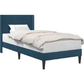 vidaXL Bedframe met hoofdeinde Blauw 90 x 190 cm Fluweel