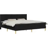 vidaXL Bedframe Zwart 180 x 200 cm Polyester