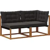 vidaXL 7 st Outdoor Midden- en Hoekbank Massief Acacia Hout Naturel