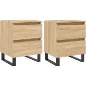 vidaXL Nachtkastjes 2 st 40x35x50 cm sonoma eikenkleurig